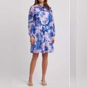 Julia Jordan Floral Long Sleeved Tier Dress NWT